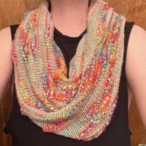 Multi Colored Crochet Infinity Scarf